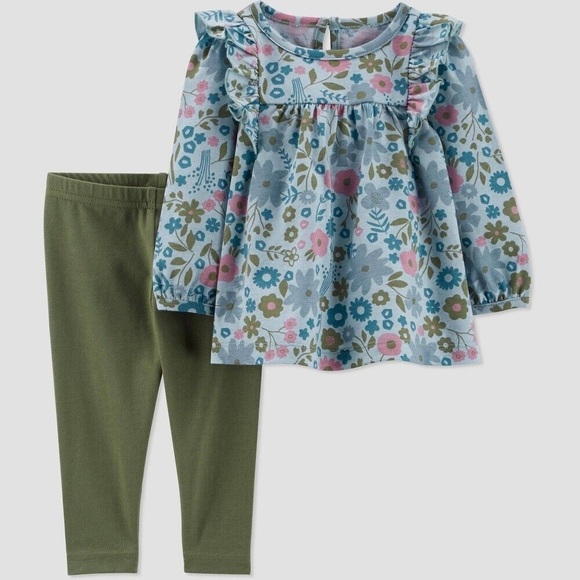 Carter's Other - Carter’s Baby Girl 2-Piece Outfit Ditsy Floral Top & Leggings Set Size 18 month